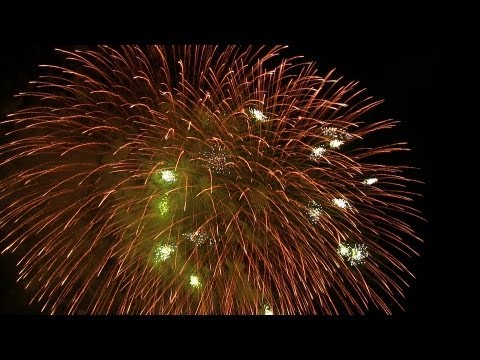 大迫力20号玉花火10連発 Japan 24 inch Fireworks shells 10 shots | Oishida festival 2012 大石田まつり最上川花火大会