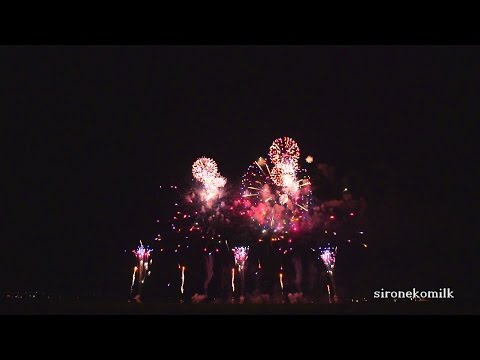 神明の花火大会 24 inch shell &amp; Star mine display | Japan Shinmei Fireworks Festival 2015 特大スターマイン~花火シンフォニー