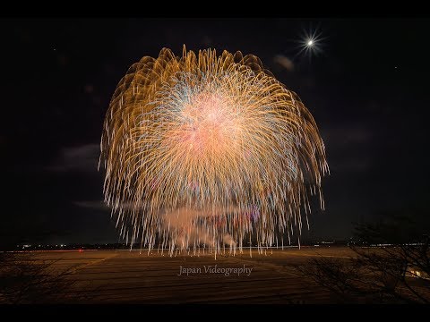 4K 石越どんと祭と冬の花火大会 Miyagi Japan Traditional New Year&#039;s Fire Festival of Dontosai Hanabi 宮城伝統行事