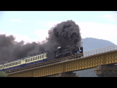C57形 蒸気機関車 Japanese Steam Locomotive C57 180 SL ばんえつ物語 Banetsu monogatari 磐越西線 鉄道動画 Train Video