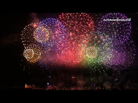 長岡花火 超大型ワイドスターマイン Japan Nagaoka Fireworks Festival 2014 | 5 places Wide Star mine Display 長岡まつり