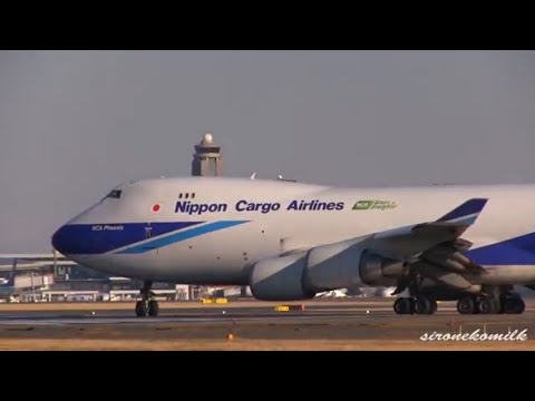 日本貨物航空 NCA Boeing 747-400F JA03KZ Take off from Tokyo Narita International Airport 成田国際空港 飛行機離陸