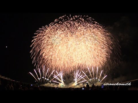 長岡花火大会 天地人 Ten chi Jin Music Wide Display | Japan Nagaoka Fireworks Festival 2014 日本三大花火