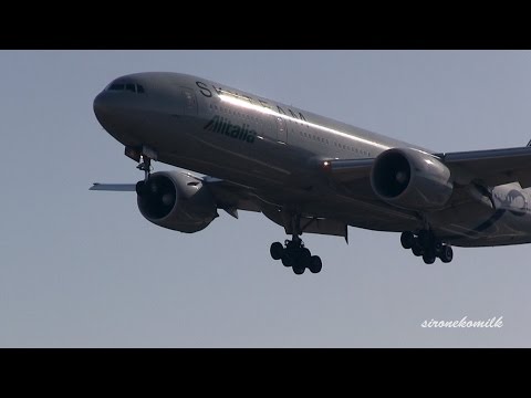 アリタリア イタリア航空 Alitalia Boeing 777-200ER Landing &amp; Take off | Tokyo Narita Int&#039;l Airport 成田国際空港 飛行機