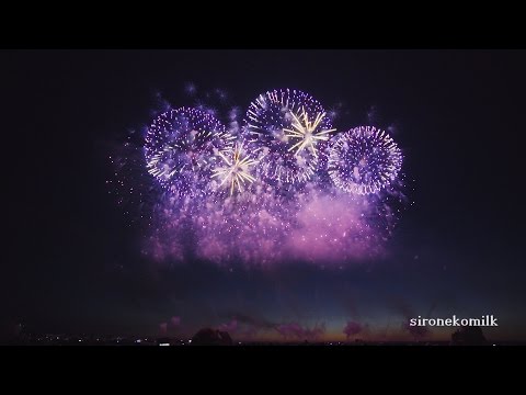ぎおん柏崎まつり花火大会 Wide Star mine Display ワイドスターマイン | Japan Gion Kashiwazaki Fireworks Festival 2015