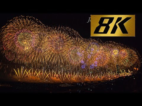8K 長岡花火大会 Nagaoka Festival Great Fireworks Show 2017 | 2km Wide Phoenix 13 復興祈願花火 フェニックス13 Japan
