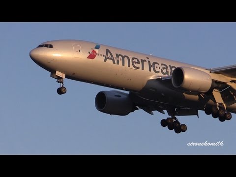 アメリカン航空 American Airlines Boeing 777 Landing &amp; take off | Tokyo Narita Int&#039;l Airport 成田国際空港 飛行機動画