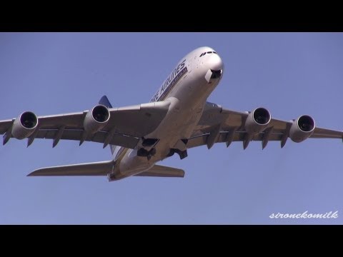 Huge Airliner - Singapore Airlines Airbus A380-800 Take off from Narita International Airport 巨大航空機