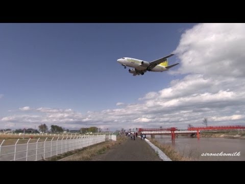 仙台空港飛行機離着陸動画 Plane Spotting at Sendai Airport 2 years after the Tohoku earthquake 東日本大震災1年