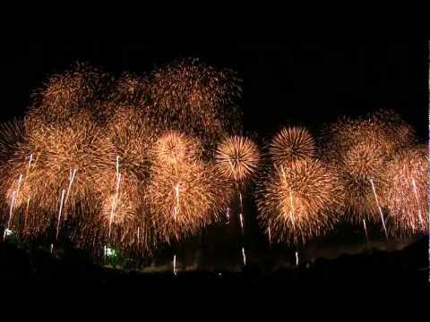 酒田花火ショー 2000 meter Wide display Hanabi Fantasia | Sakata Fireworks Show 2012 山形観光 火災