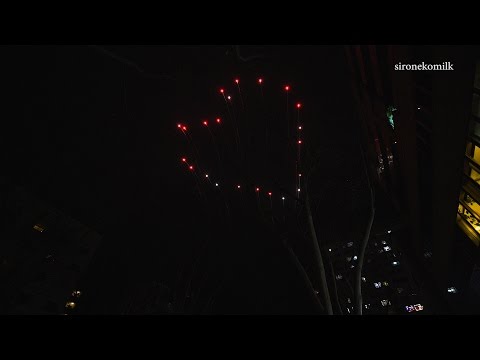 上空打ち出し花火 ハート Heart shaped Sky Effects Pyrotechnics by Haga Fireworks ㈱芳賀火工 ヒカぺ サンタの森の物語サプライズ