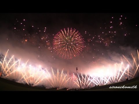 男鹿の女花火 Oga Sea of Japan Fireworks 2013 男鹿日本海花火 | 400 meter Wide Star mine 秋田観光 Akita Festival