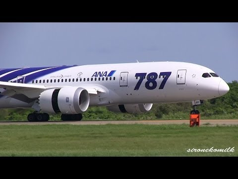 全日本空輸 ボーイング787-8 ANA All Nippon Airways Boeing 787-8 Landing and Take off in Japan Airport 飛行機離着陸