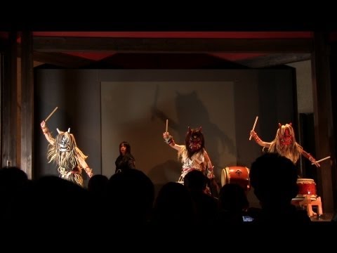 なまはげ柴灯まつり 太鼓演奏 Namahage Japanese drums(taiko/wadaiko) performance in Sedo Festival 秋田観光 冬まつり