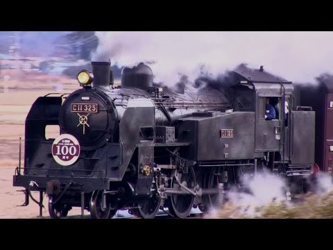 C11形蒸気機関車 Japanese Steam locomotive SL C11-325 Running SL石巻線100周年号 宮城観光 東北復興イベント