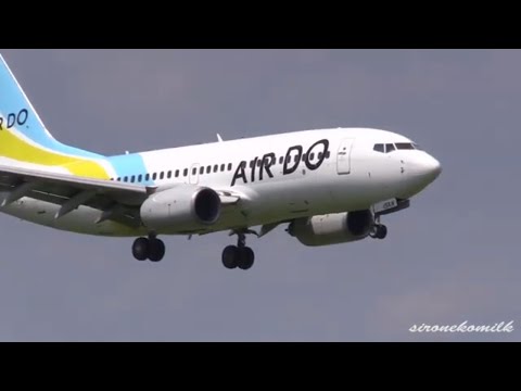 仙台空港ボーイング737の着陸 AIR DO Boeing 737-700 Landing to Japan Sendai Airport 旅客機動画 飛行機映像