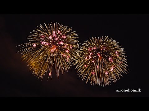 ぎおん柏崎まつり花火大会 三尺玉2発同時打上 Japan 36 inch shell 2 shot | Gion Kashiwazaki Fireworks Festival 2015