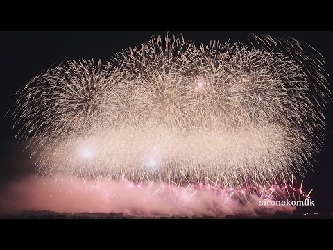 赤川花火大会 感動日本一 Japan closing 700 meter Music Wide Display | Akagawa Fireworks Festival 2015 エンディング