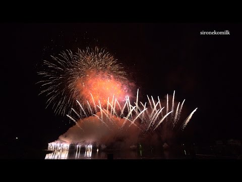 4K 山内いものこまつり花火大会 Imonoko Festival 2016 Closing Fireworks Show フィナーレ水中花火ショー