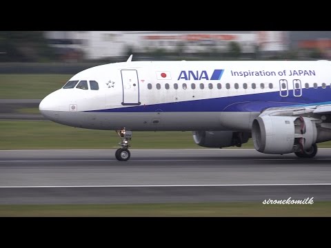 全日空 エアバスA320 離着陸 ANA AIRBUS A320-200ceo Landing &amp; Take off 飛行機動画 Osaka Sendai Tokyo Narita Plane