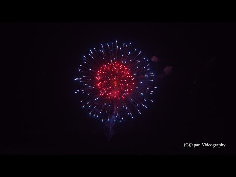 4K 会津花火大会 Japan Artistic Size 7 shell | Aizu Fireworks Festival 2016 会津全国煙火競演会 日本煙火芸術協会 芸術7号玉