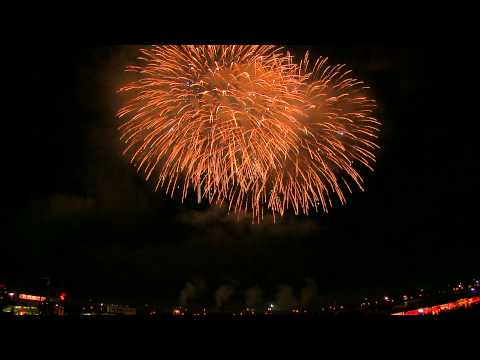 大曲大玉7号100連発 Omagari All Japan Fireworks Contest 2011 Grand wide Star mine 全国花火競技大会 北島三郎 まつり