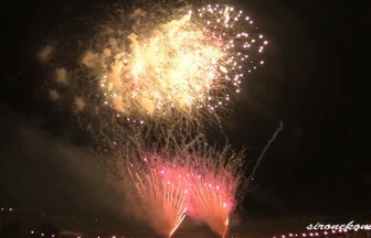 Two cities with one Village Nippashi River Festival Fireworks display 2013 | Kitakata, Fukushima Japan