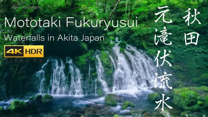 Fantastic Waterfall & River in Japan | Mototaki-Fukuryusui | Nikaho, Akita Japan
