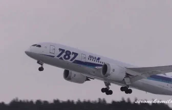ANA BOEING 787-8 DREAMLINER Landing & Take off at Akita Airport in Winter
