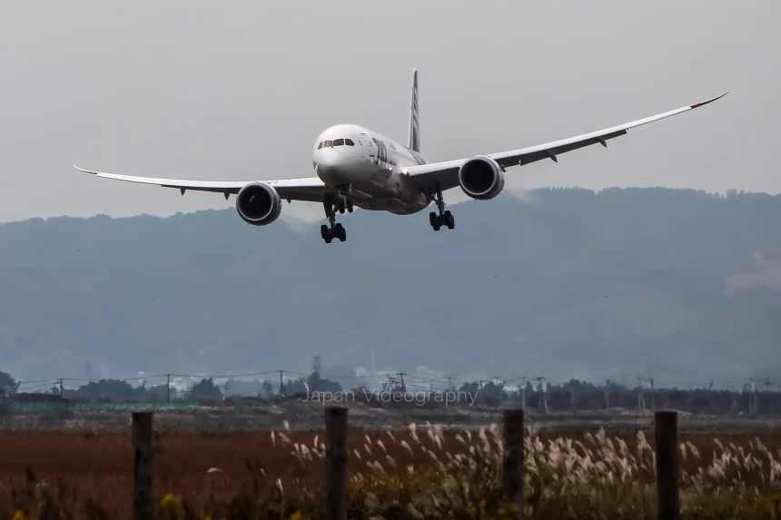 Sendai Airport, Fukushima Airport ANA Boeing 787 Reconstruction Support Flight