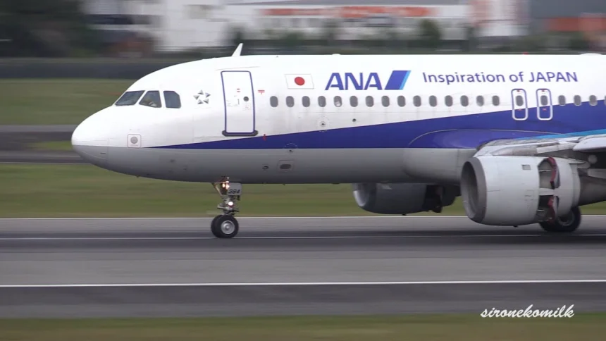 ANA All Nippon Airways Airbus A320-200 (A320CEO) Landing&Take off
