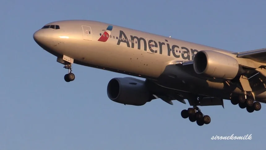 American Airlines Boeing 777 Landing & Take off at Tokyo Narita Int'l Airport