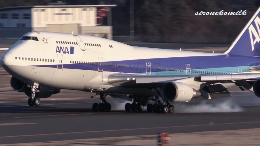 ANA BOEING 747-400D Graduation Flight Sendai & Fukushima Airport