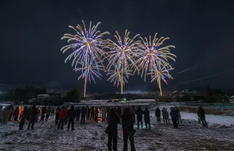 New Year Fireworks 2022 with Artistic 12 inch shells in Nagano Japan