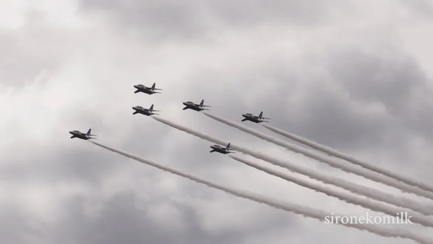 Blue Impulse Aerobatic Flight in Matsushima Air Base Reconstruction Appreciation Event | Matsushima, Miyagi japan