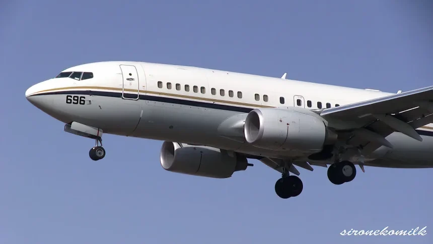 US Navy C-40A Clipper Transporter Landing to Sendai Airport