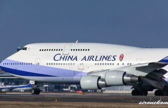 China Airlines Boeing 747-400 N168CL Take off from Tokyo Narita International airport