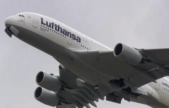 All Double Decker Plane of Lufthansa Airbus A380-800 D-AIMD Take off from Narita International Airport