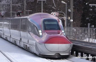 Japan Trains : Akita Shinkansen E6 Series Running in Winter