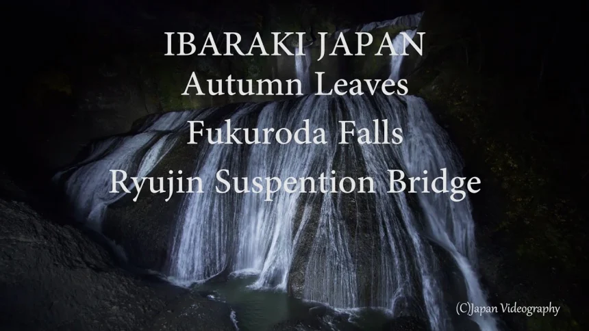 Fukuroda fall and Ryujin Big Suspension Bridge in Autumn | Okukuji, Ibaraki Japan