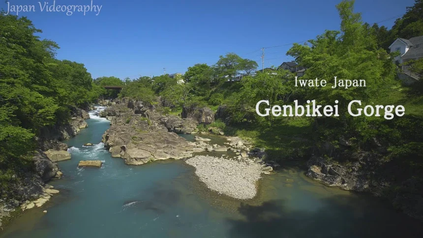 Genbikei gorge Beautiful Scenery of blue river | Ichinoseki, Iwate Japan