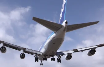 ANA BOEING 747-400D Landing & Take off at Sendai Airport