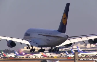 Lufthansa Airbus A380-800 D-AIMJ Landing to Tokyo Narita International Airport