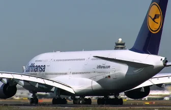 Lufthansa Airbus A380-800 Take off from Tokyo Narita Int'l Airport