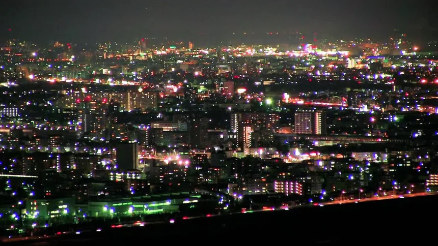 Night view of Sendai City from Nachigaoka Hill | Natori, Miyagi Japan