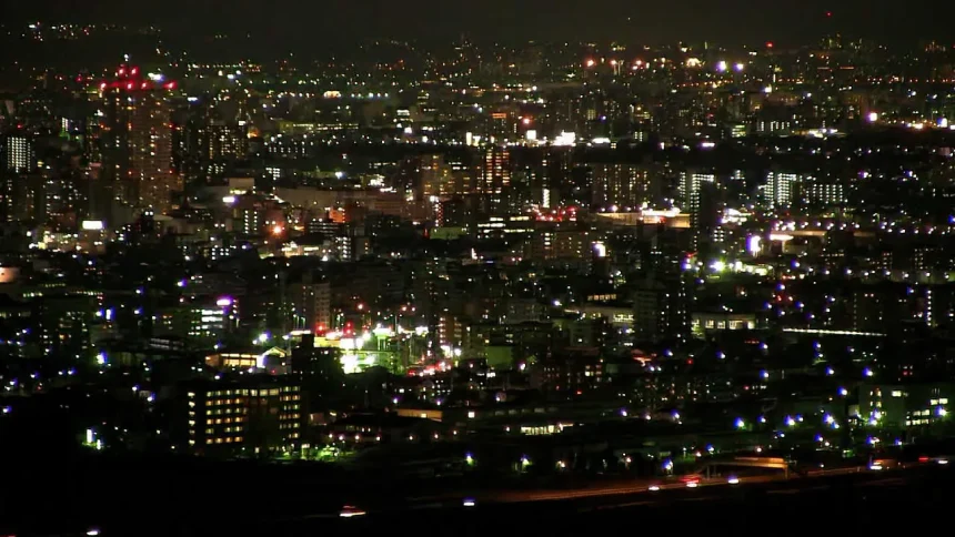 Night View of Sendai&Natori, Miyagi Japan