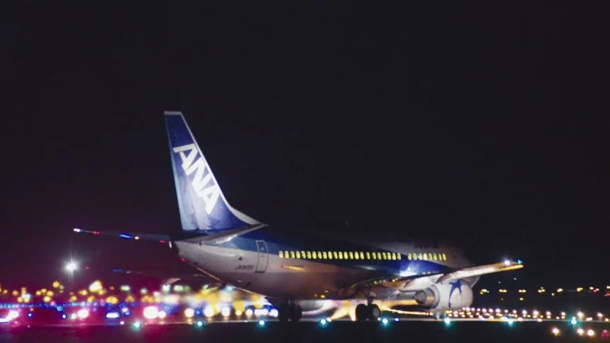 Night Plane Spotting at Sendai Airport Shot on Sony α7S S-Log2