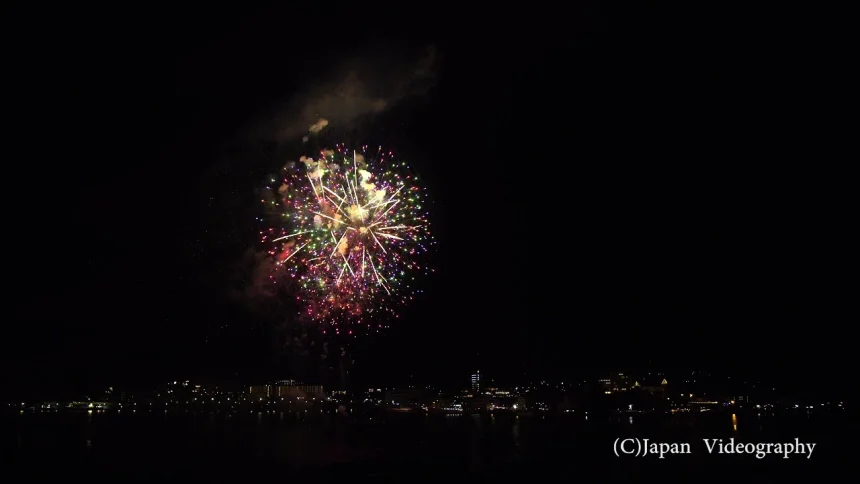 2016 ONE-LINE Kesennuma Christmas Illuminations Fireworks | Kesennuma, Miyagi Japan