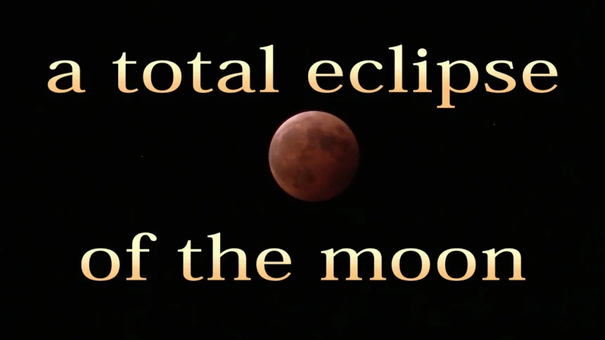 Astronomical show Red moon's total lunar eclipse