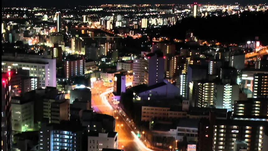 Night View Of Sendai City from SS30 Building | Sendai, Miyagi Japan